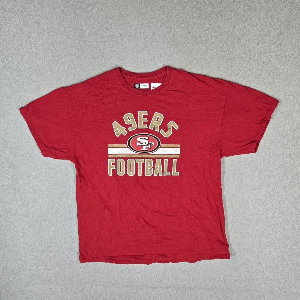San Francisco 49ers Men Shirt XL/TG/EG Red NFL Team Apparel Graphic Logo